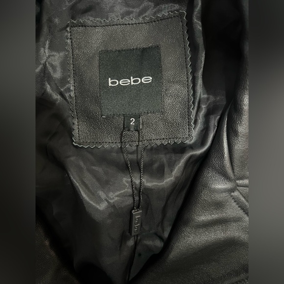 Bebe black bovine Leather Biker Jacket ((please read the description)) - Picture 9 of 16